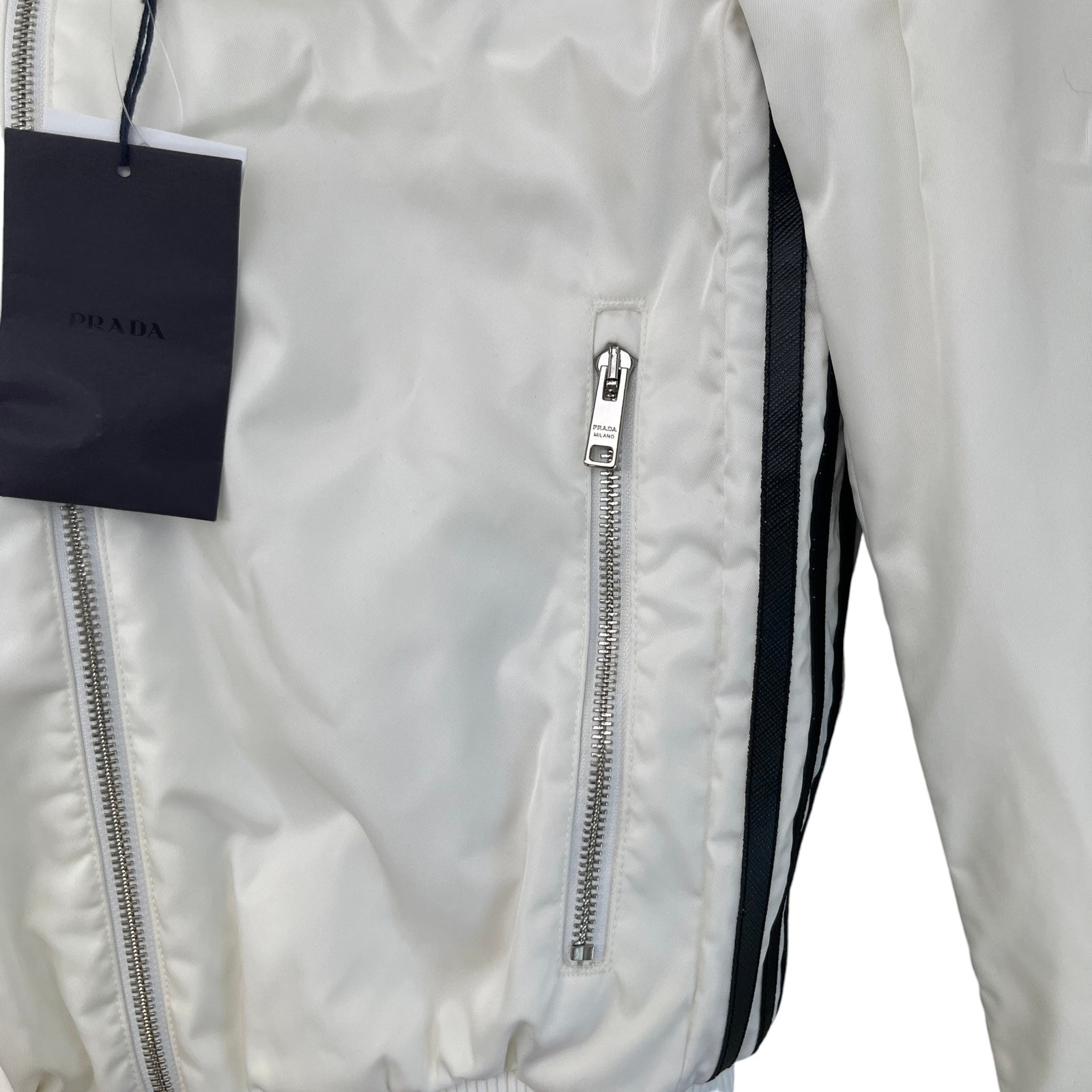 Women's X Adidas Re-Nylon Track Jacket White Size UK 10 / EU 38 - Photo 8