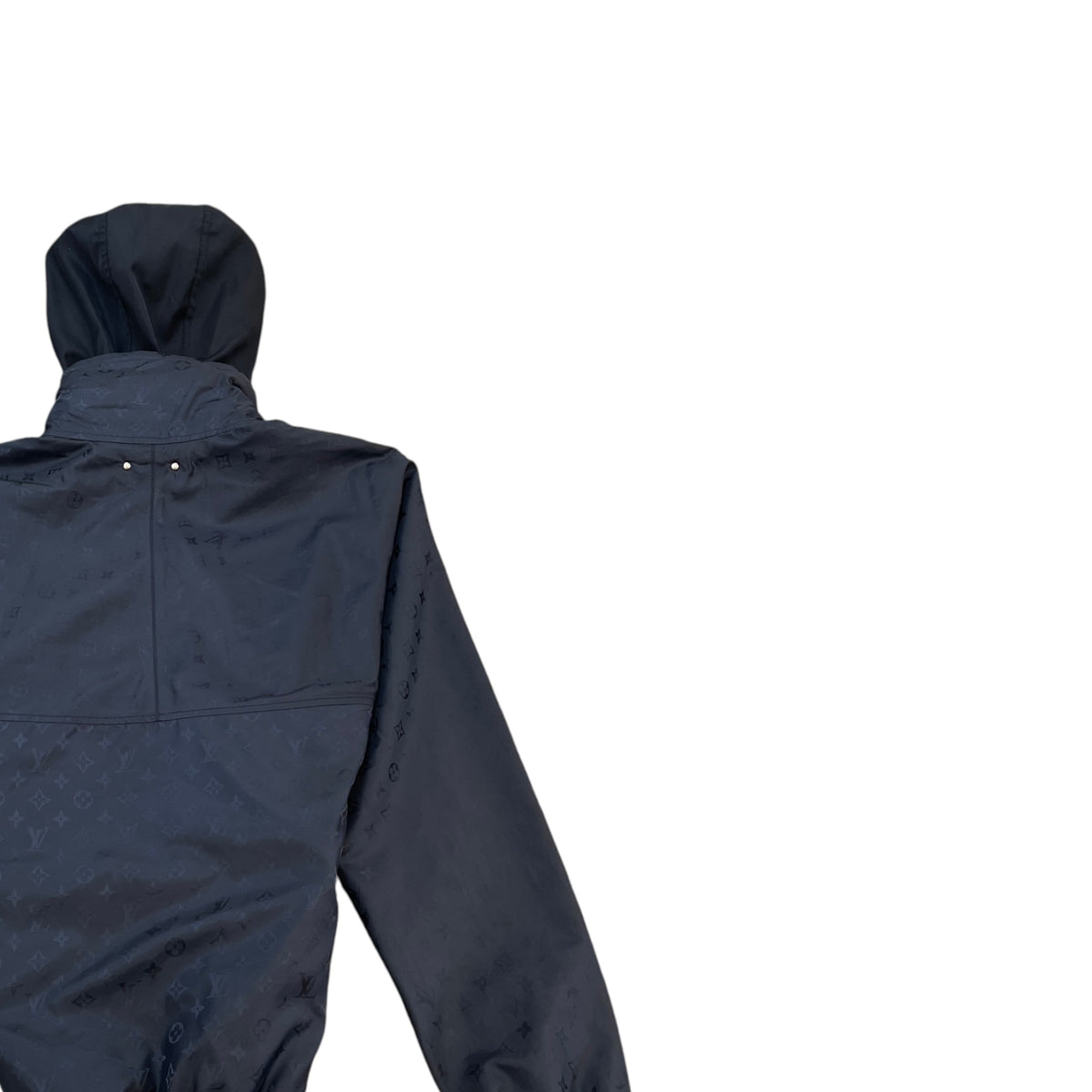 Men's Monogram Reversible Windbreaker Navy Size M - Photo 7