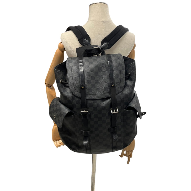 Men's Damier Graphite Christopher Backpack Black