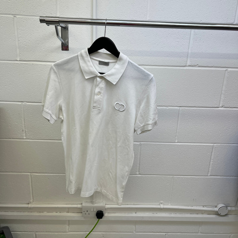 Men's CD Icon Polo Shirt White Size M