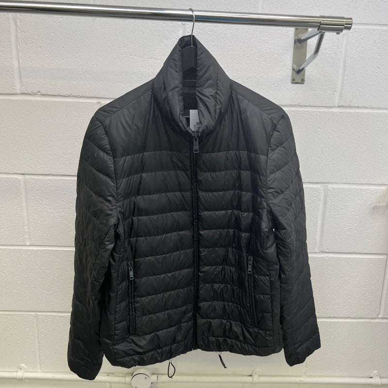 Men's Triangle Logo Nylon Down Jacket Black Size M