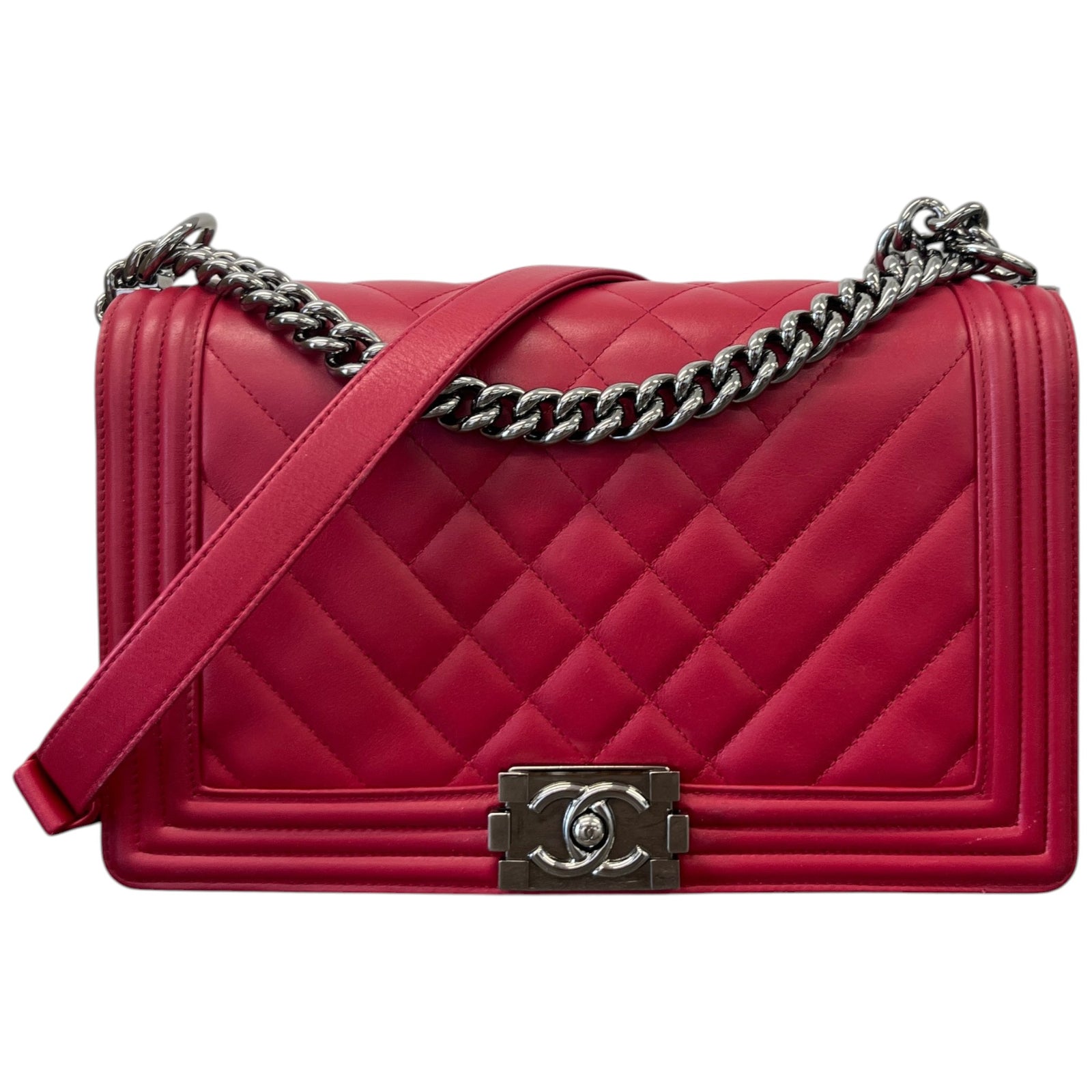 Women's Large Leboy Lambskin Bag Pink - Photo 1