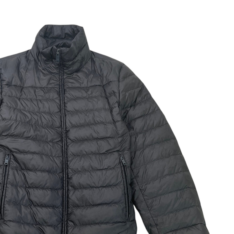 Men's Triangle Logo Nylon Down Jacket Black Size M