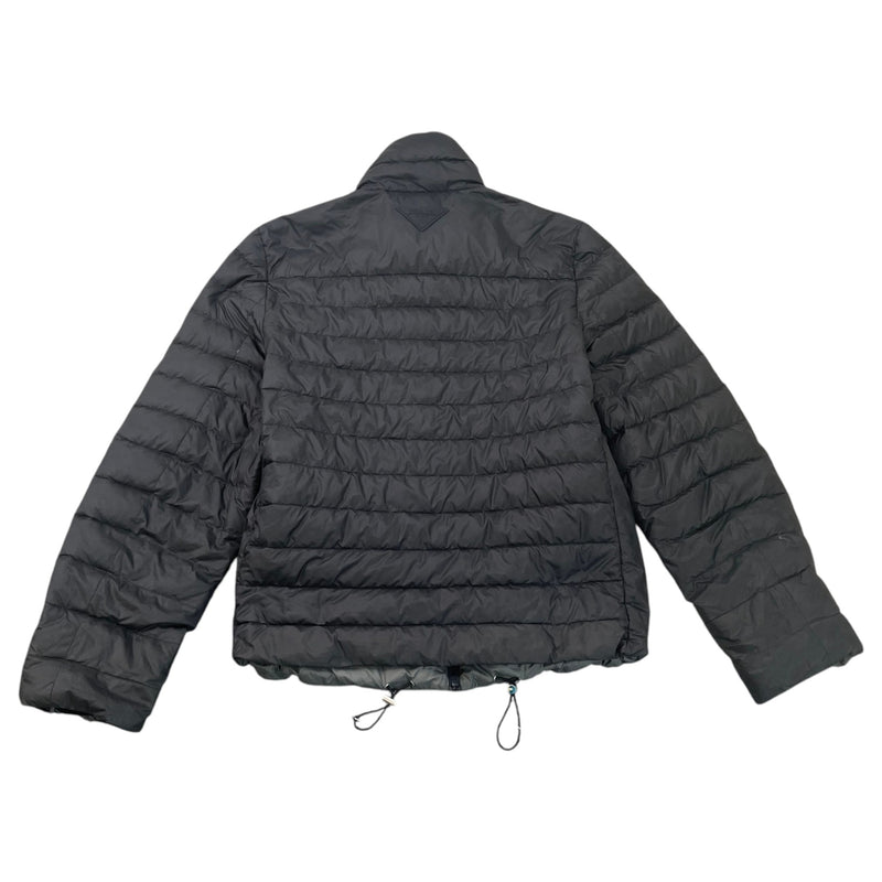 Men's Triangle Logo Nylon Down Jacket Black Size M
