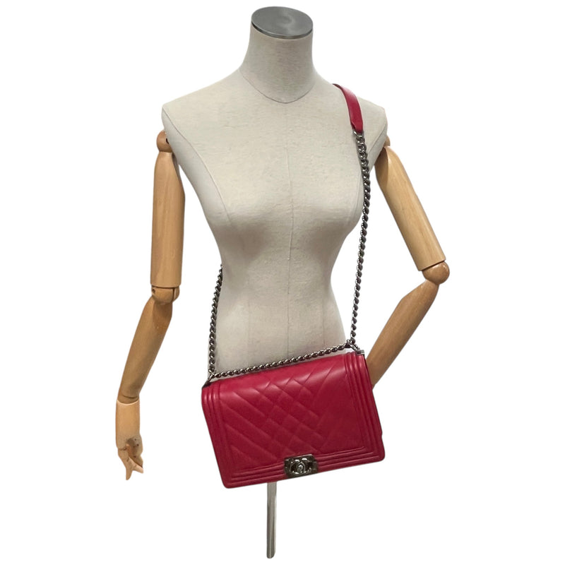 Women's Large Leboy Lambskin Bag Pink
