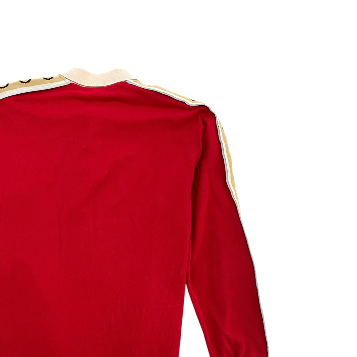 Men's Tape Logo Polo Shirt Red Size L - Photo 4
