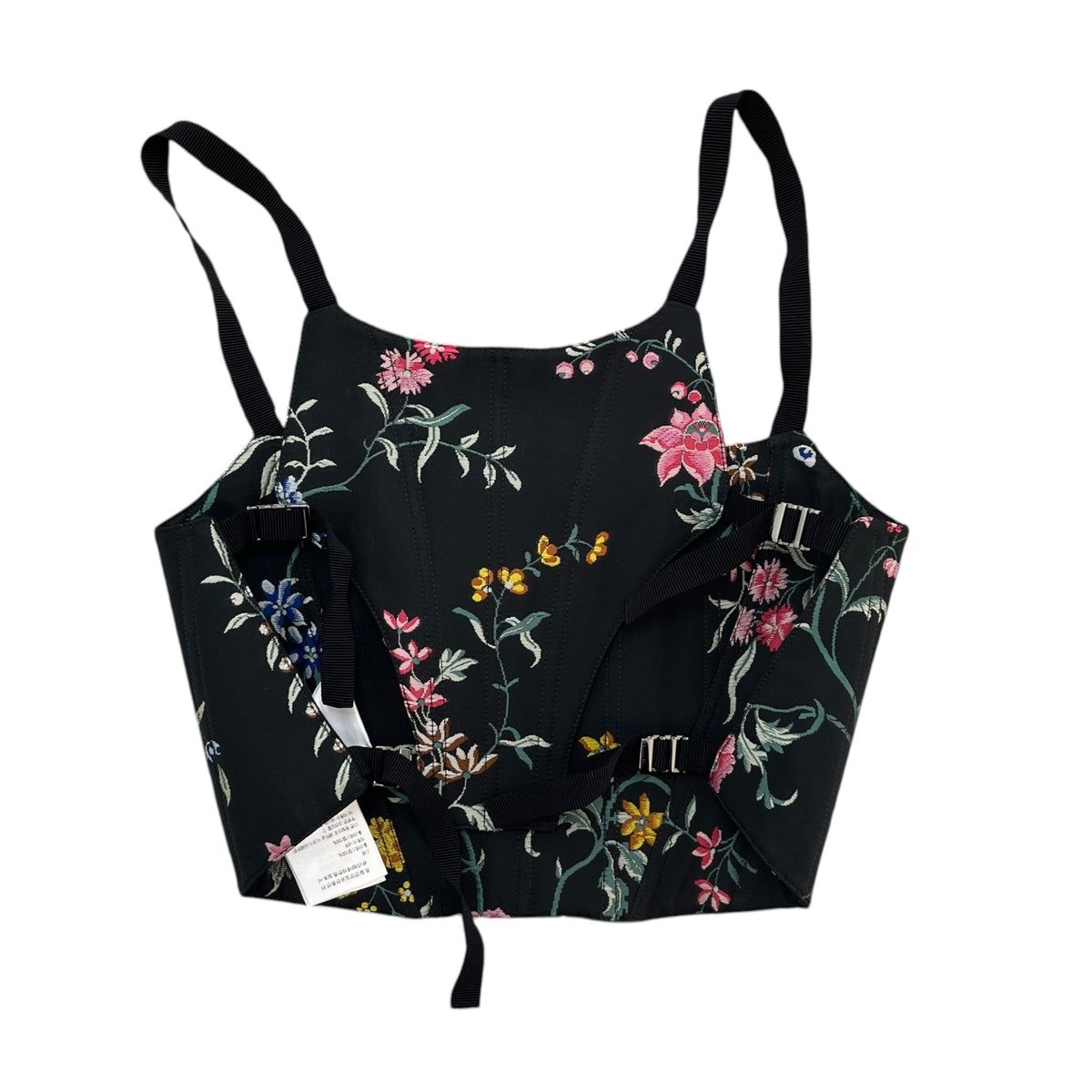 Women's Floral Bodice Cropped Vest Black Size L / UK 12 - Photo 2