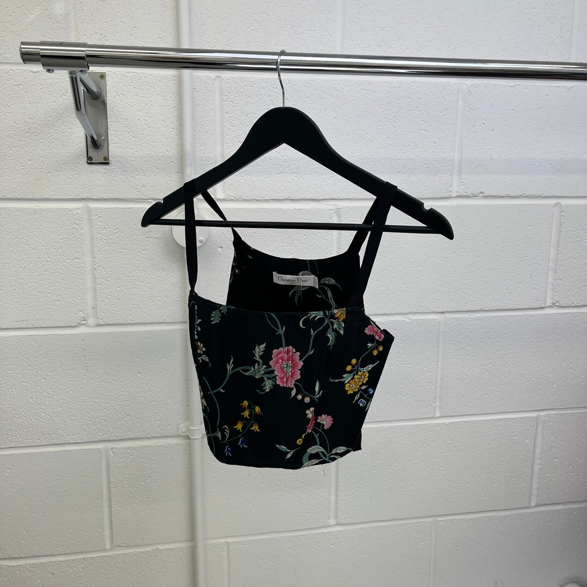 Women's Floral Bodice Cropped Vest Black Size L / UK 12 - Photo 6