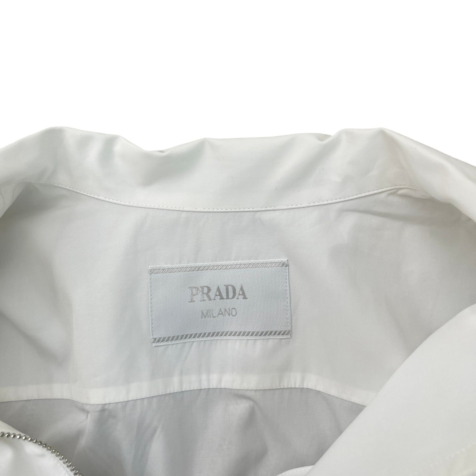 Men's Zip Up Long Sleeve Shirt White Size XL - Photo 7