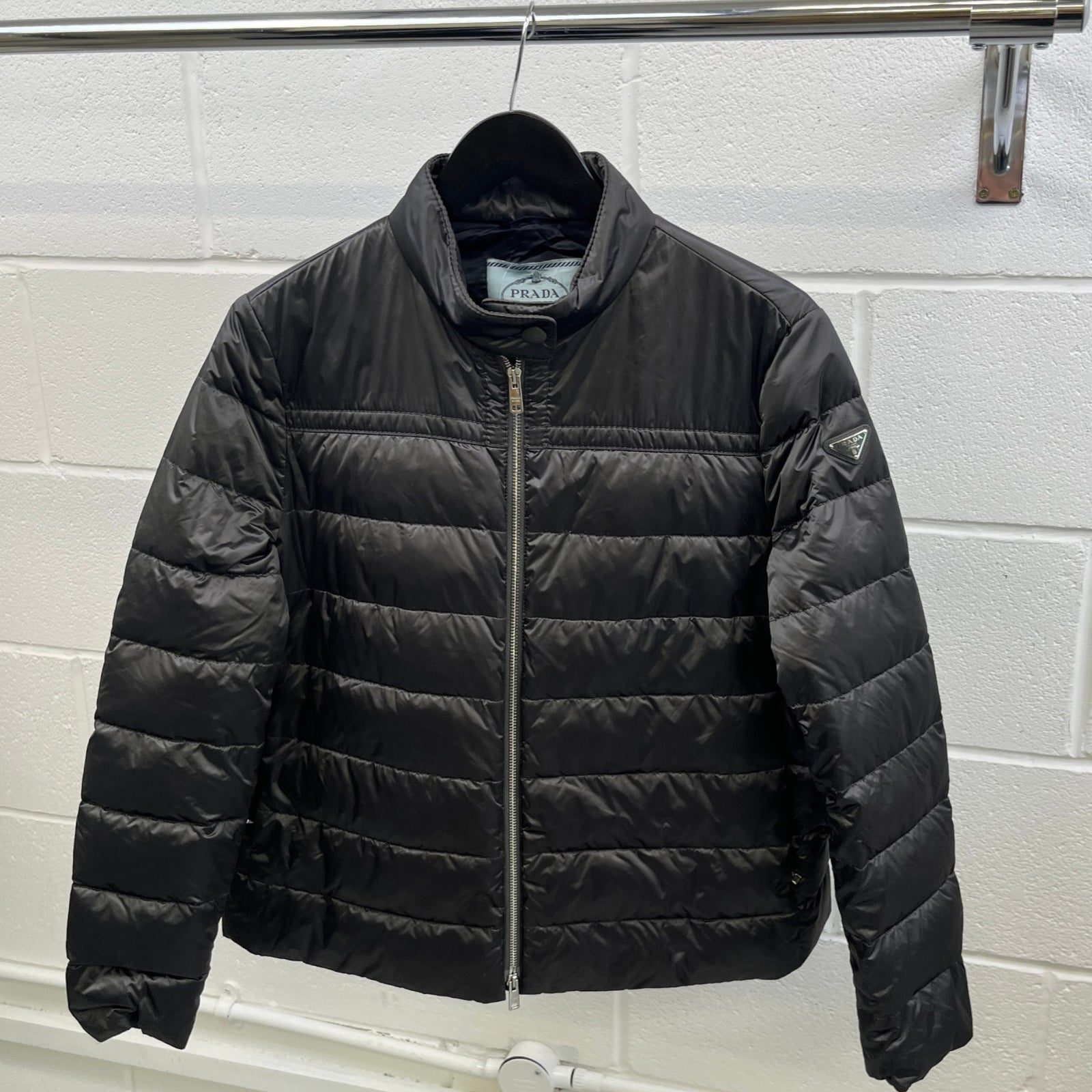 Men's Plaque Logo Down Jacket Black Size IT 48 / M - Photo 8