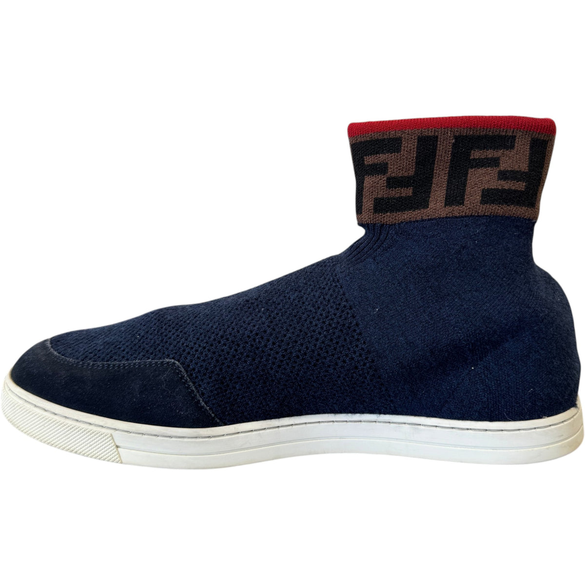 Women's FF Sock Knit High Trainers Navy Size UK 7 / EU 40 - Photo 2