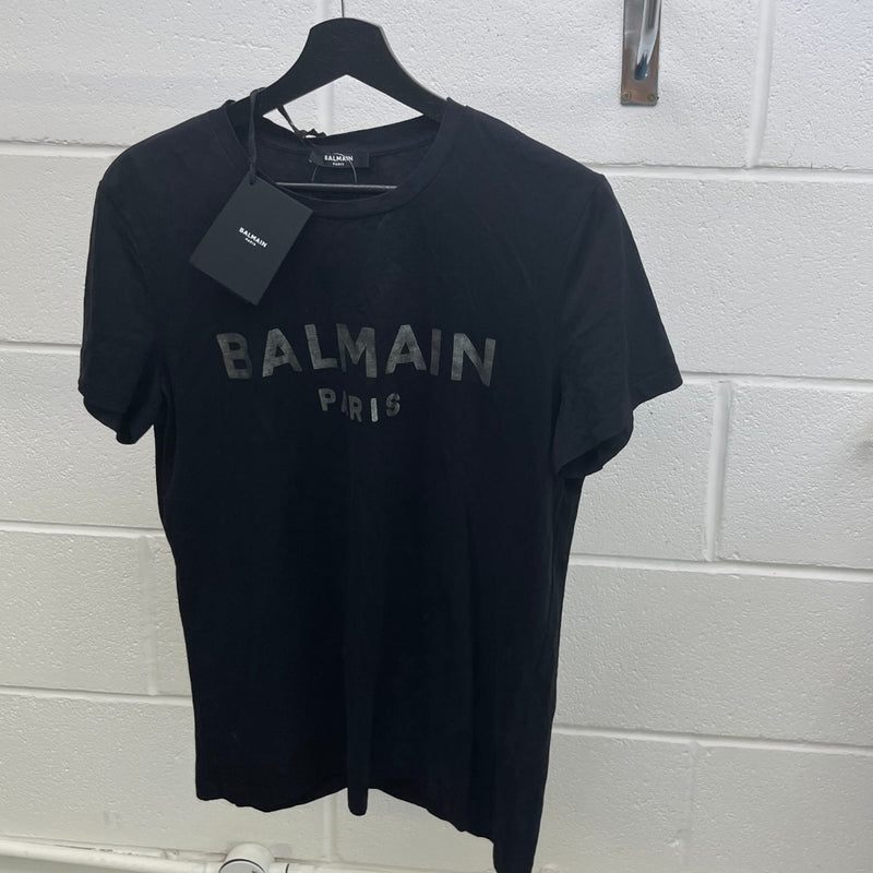 Men's Logo Print T-Shirt Black Size M