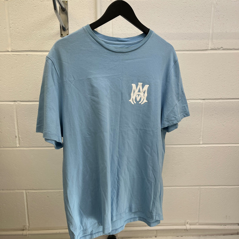 Men's Logo Print T-Shirt Blue Size XL