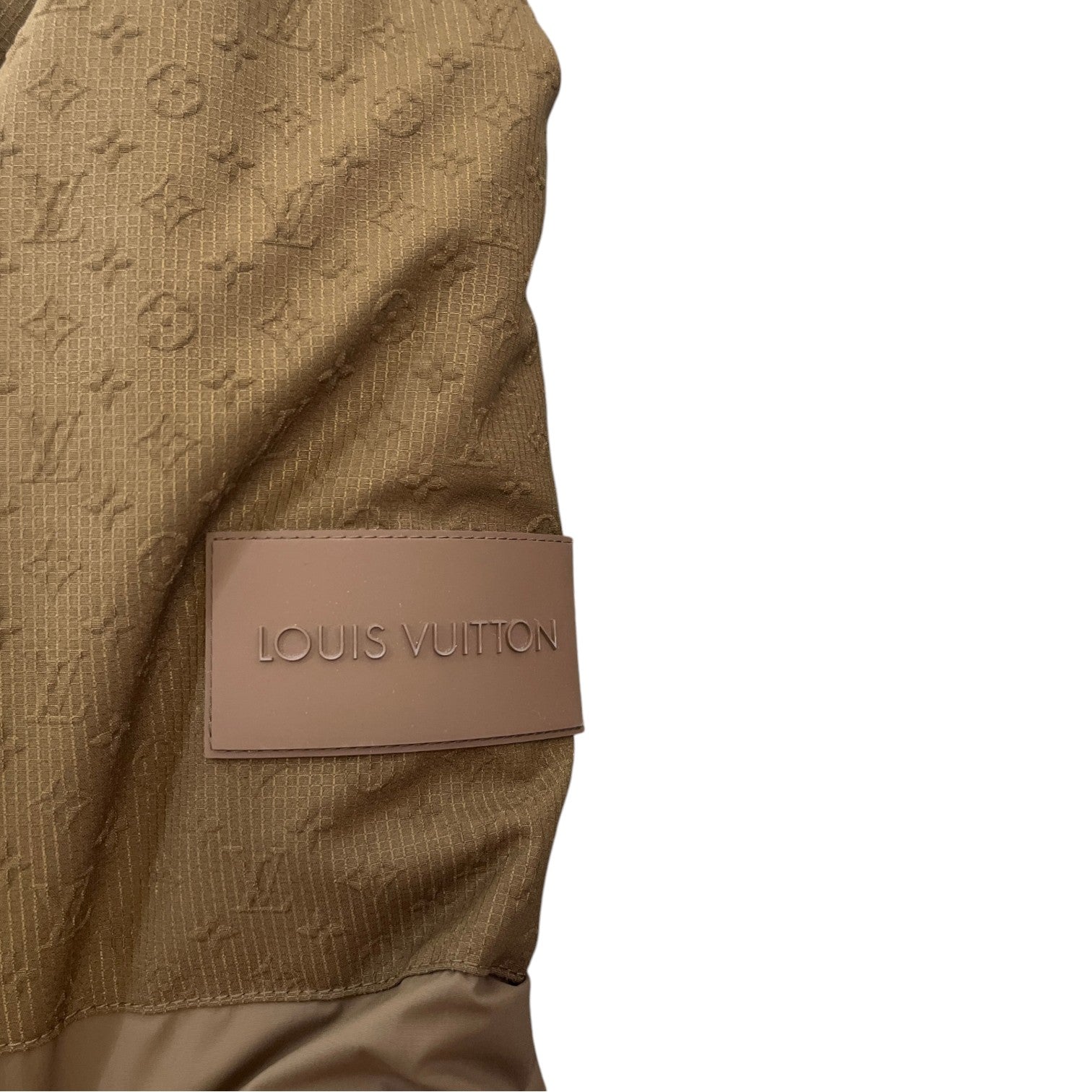 Men's Placed Monogram Ecodown Down Jacket Khaki Size IT 50 / L - Photo 6