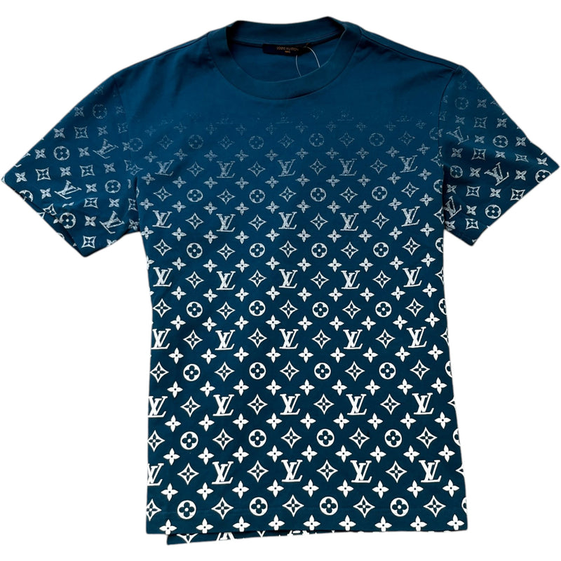 Men's Monogram Gradient T-Shirt Blue Size XS