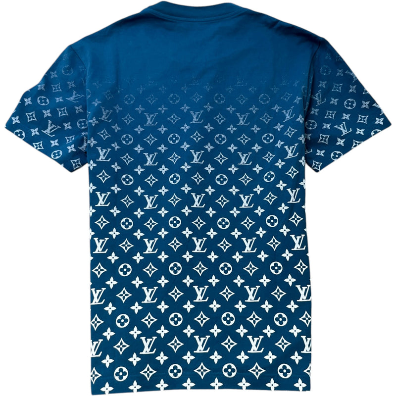 Men's Monogram Gradient T-Shirt Blue Size XS