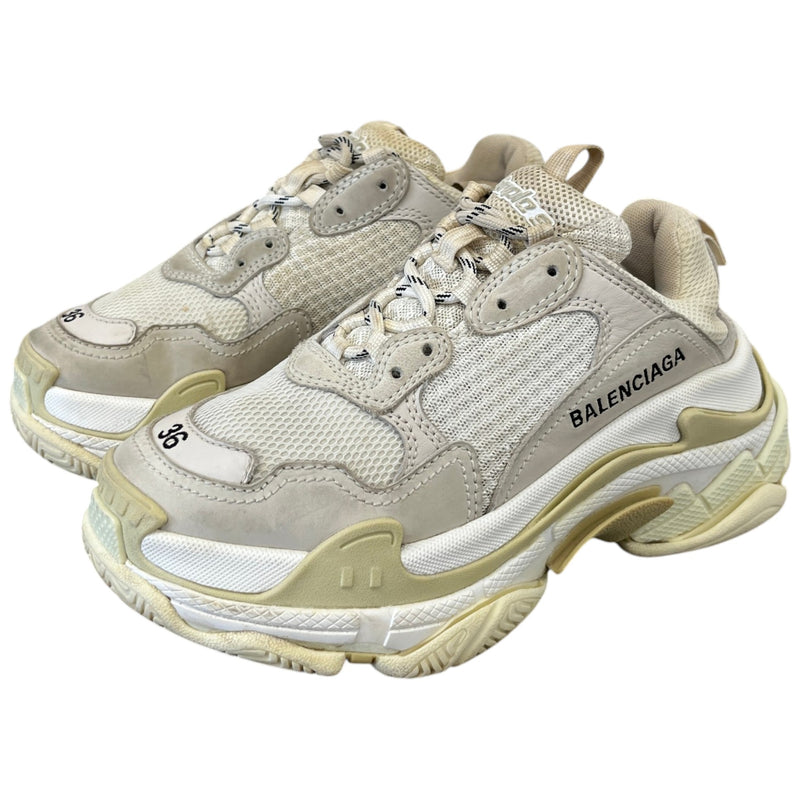 Women's Triple S Low Trainers Cream Size EU 36 / UK 3