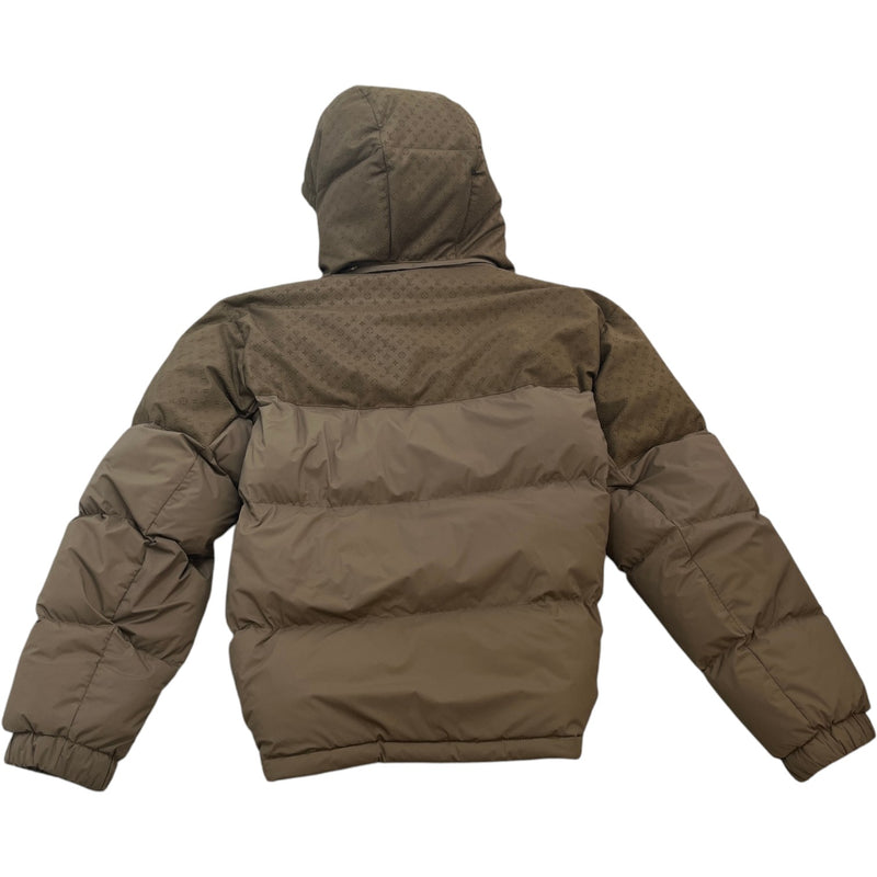Men's Placed Monogram Ecodown Down Jacket Khaki Size IT 50 / L