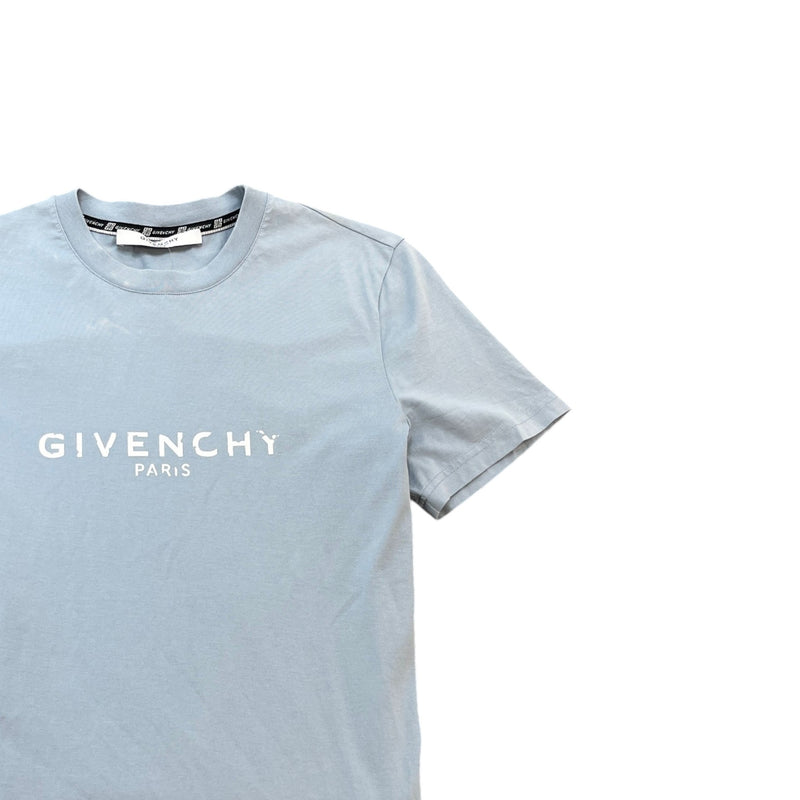 Men's Logo Print T-Shirt Blue Size XS