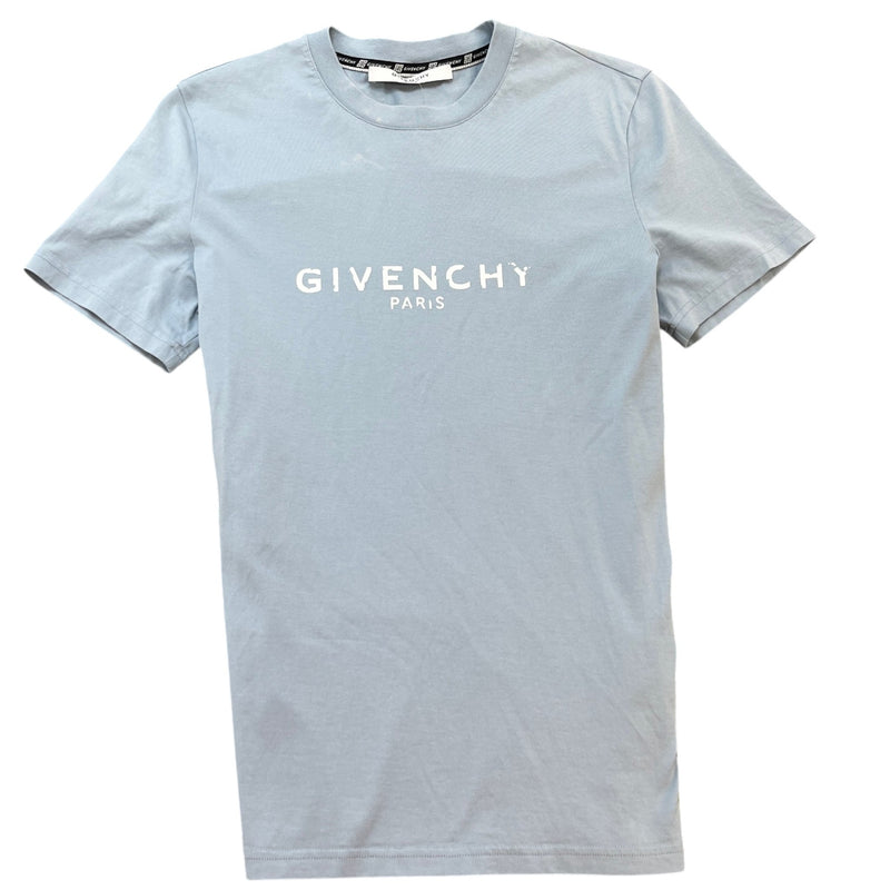 Men's Logo Print T-Shirt Blue Size XS