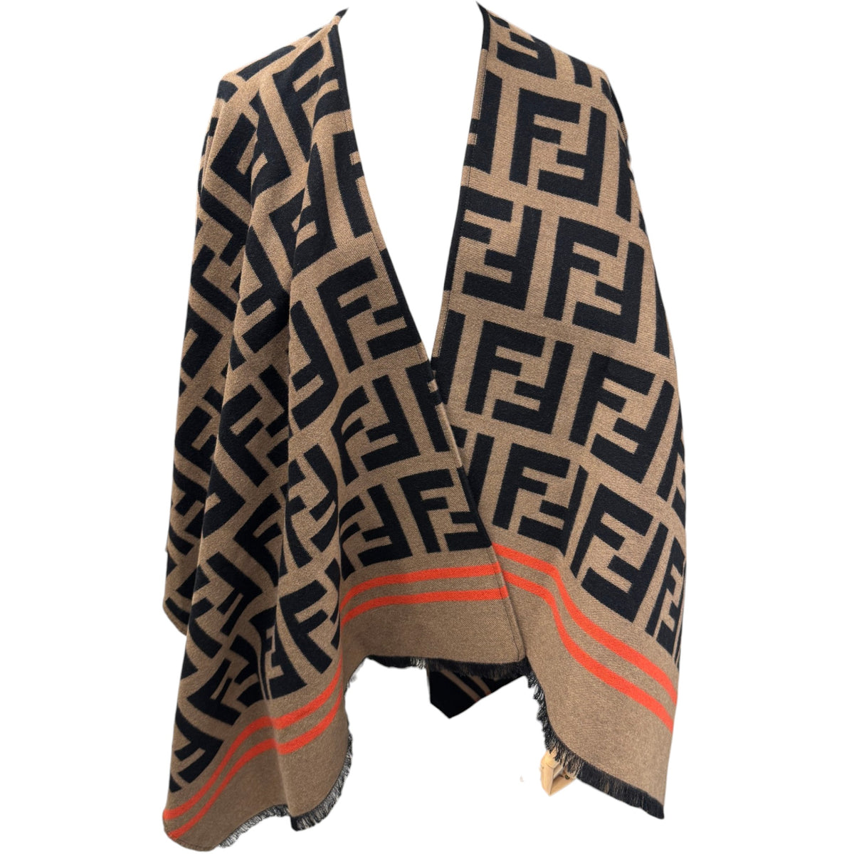 Women's FF Zucca Poncho Brown Size L / UK 12 - Photo 1
