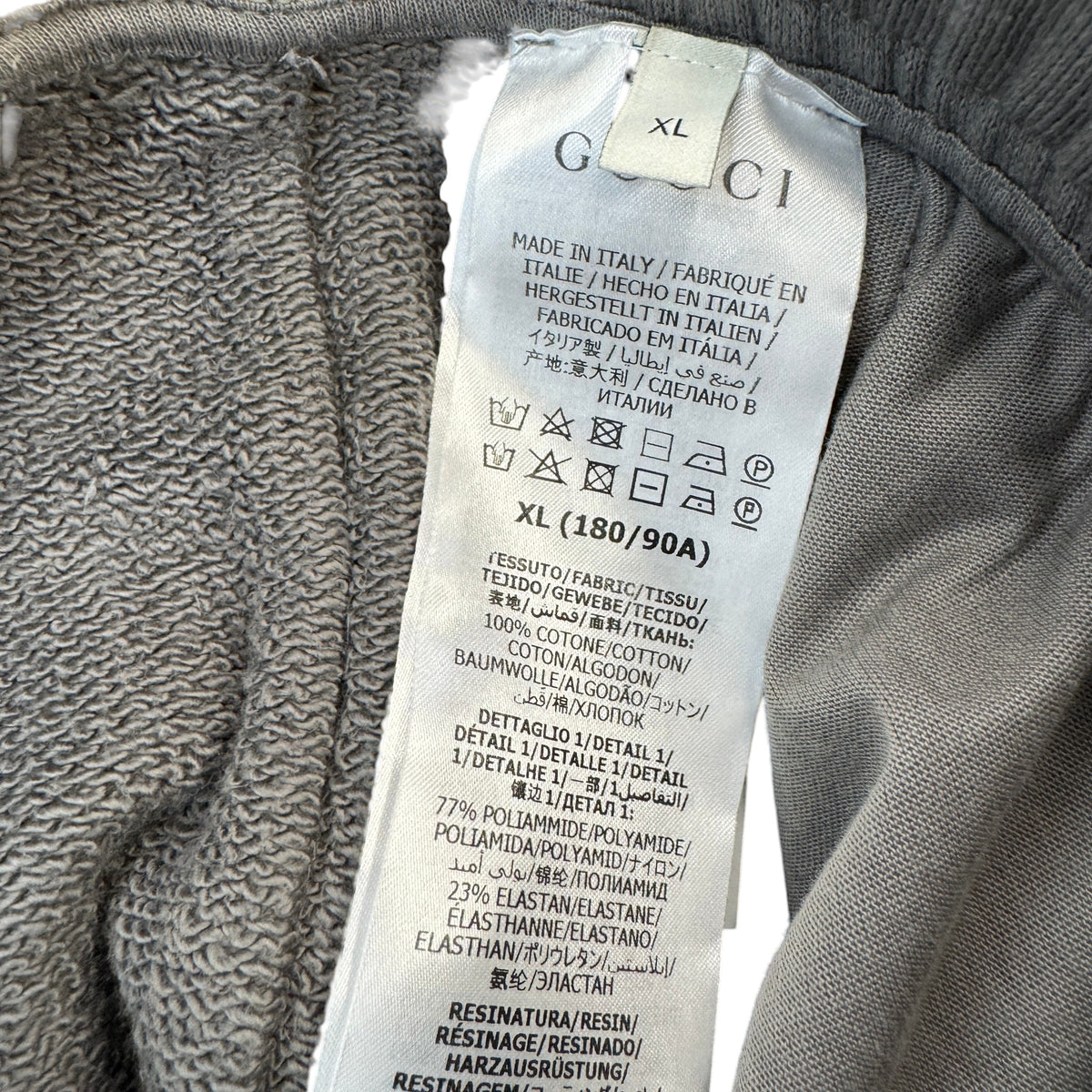 Men's GG Tape Shorts Grey Size XL / W36 - Photo 5