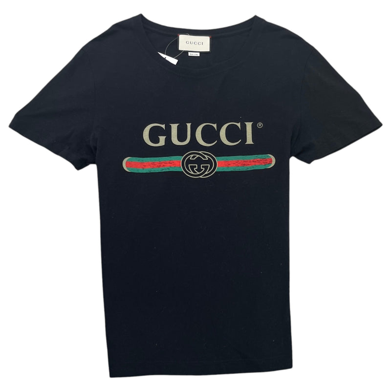 Men's Logo Print T-Shirt Black Size XS