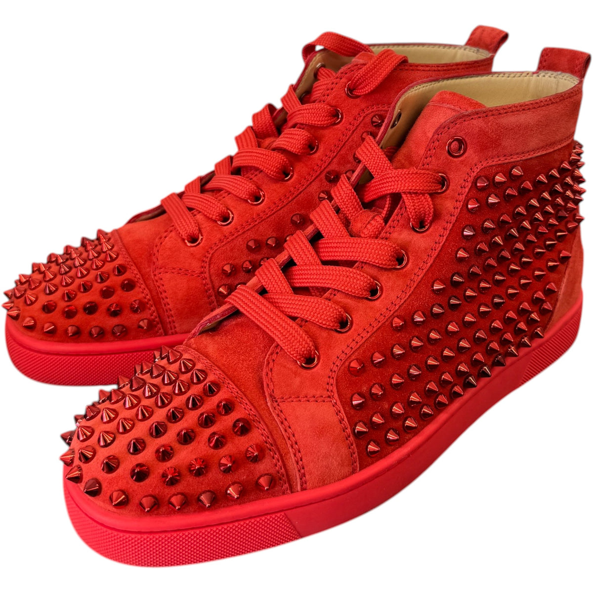 Men's Louis Spikes High Trainers Red Size UK 6.5 / EU 40.5 - Photo 7