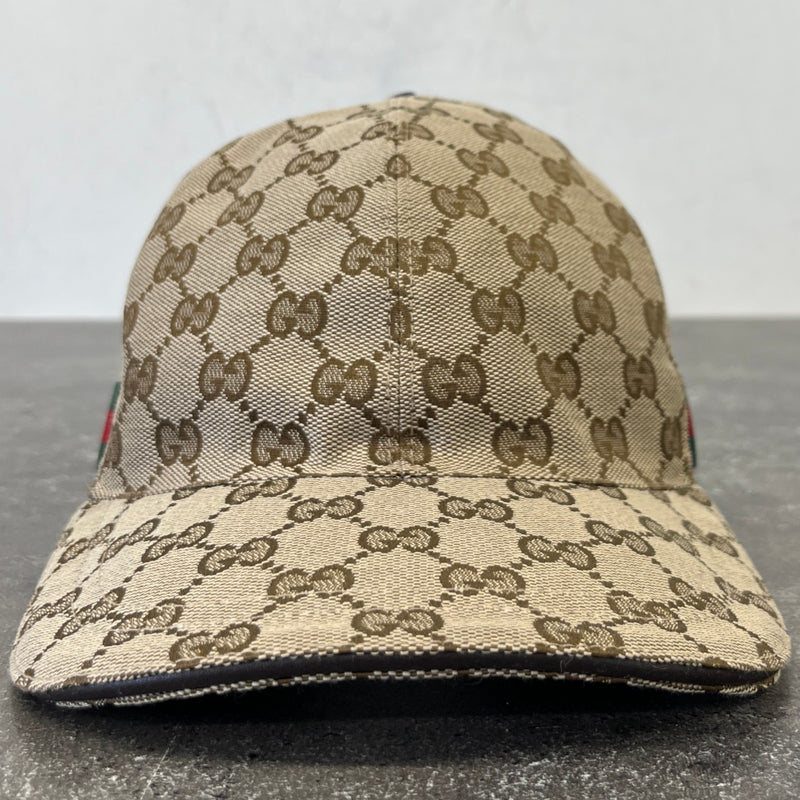 Men's Gg Canvas Baseball Cap Beige Size M