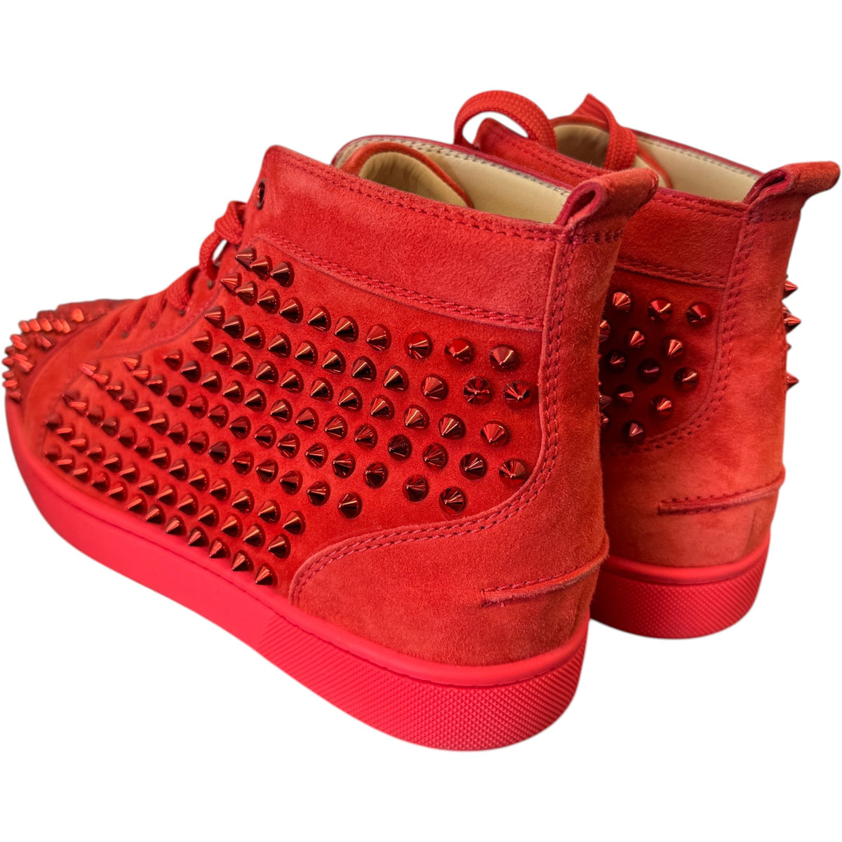 Men's Louis Spikes High Trainers Red Size UK 6.5 / EU 40.5 - Photo 8