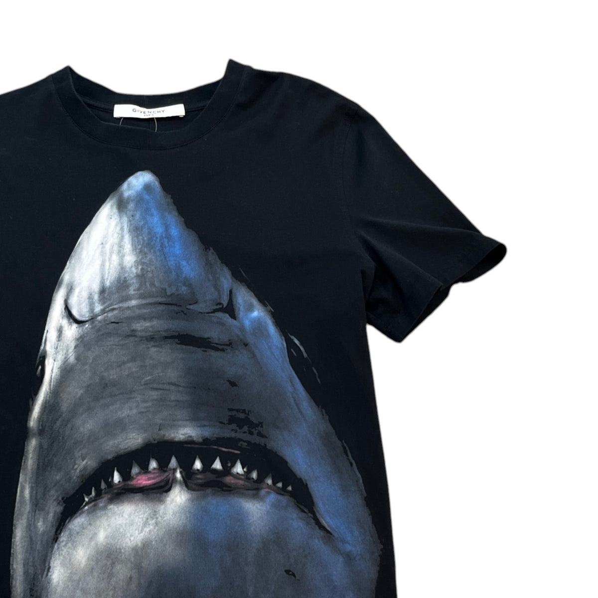 Men's Shark T-Shirt Black Size S - Photo 3