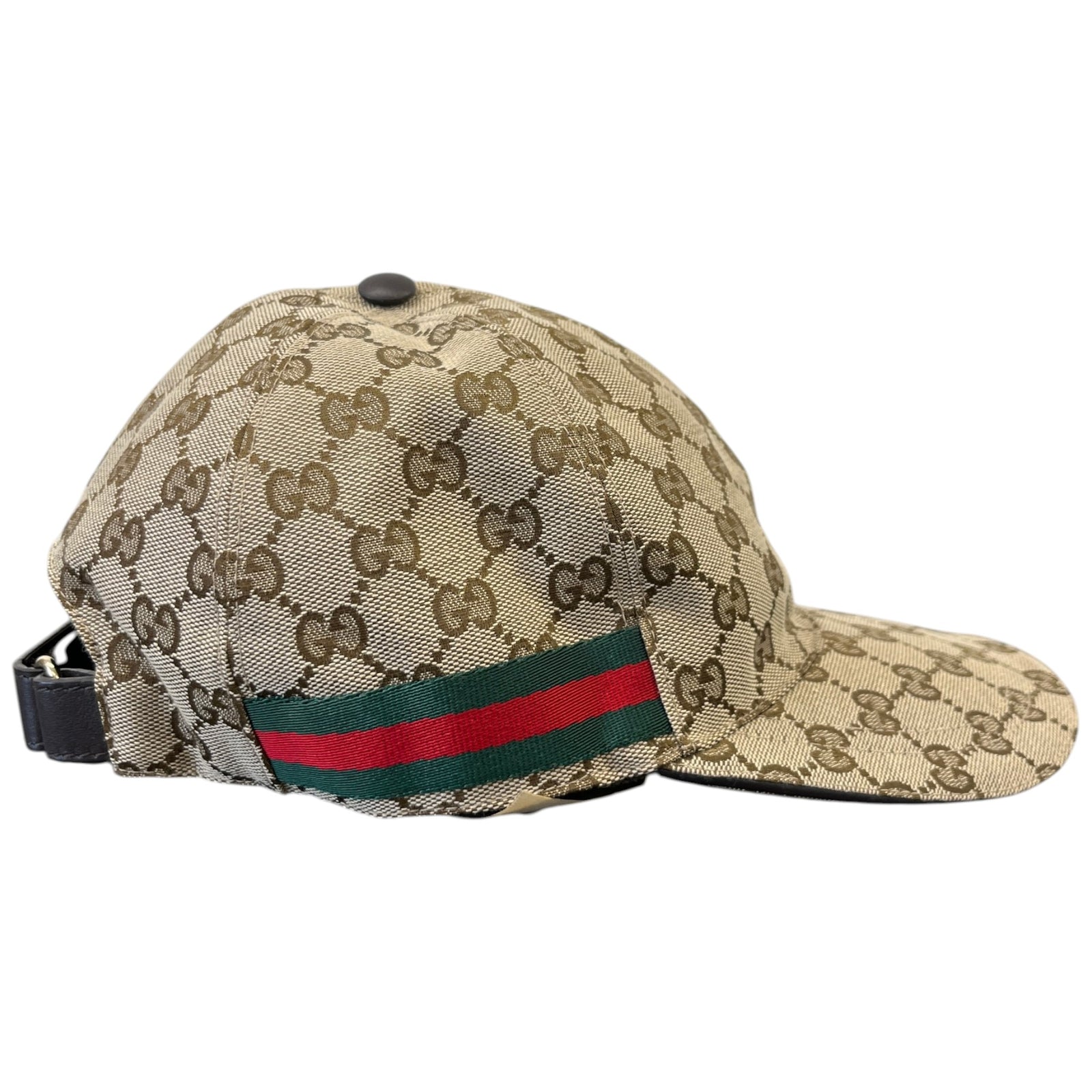 Men's Gg Canvas Baseball Cap Beige Size M - Photo 5
