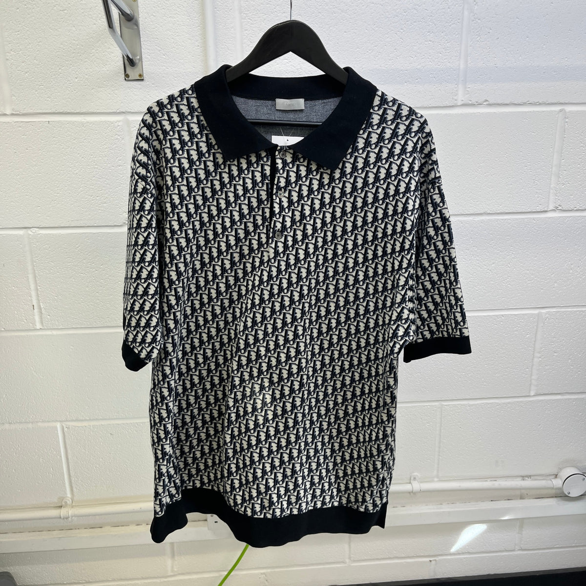 Men's Oblique Polo Shirt Black Size XXL - Photo 7