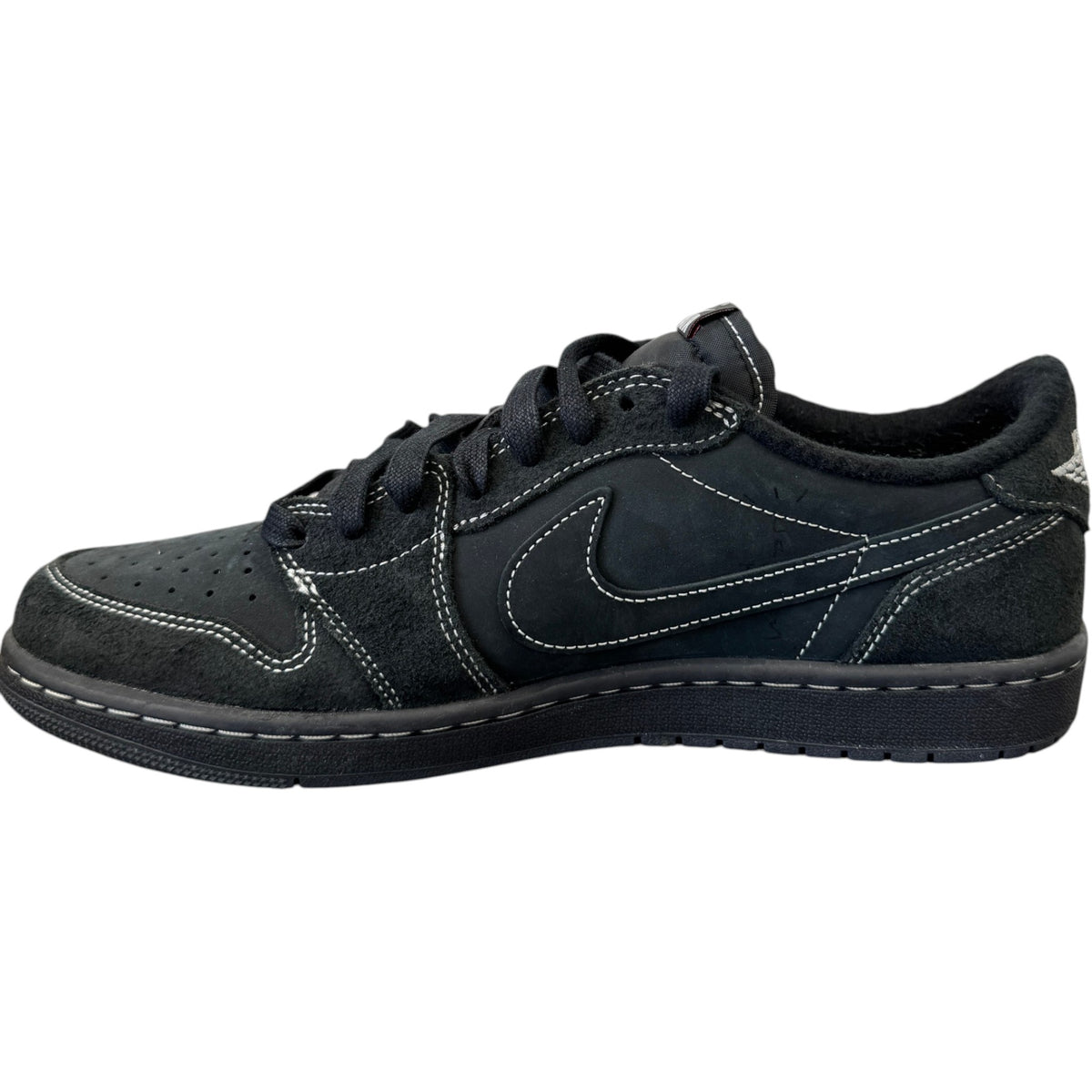 Men's Travis Scott x Air Jordan 1 Retro Low OG SP "Black Phantom" Low Trainers Black Size UK 10 / EU 44 - Photo 2
