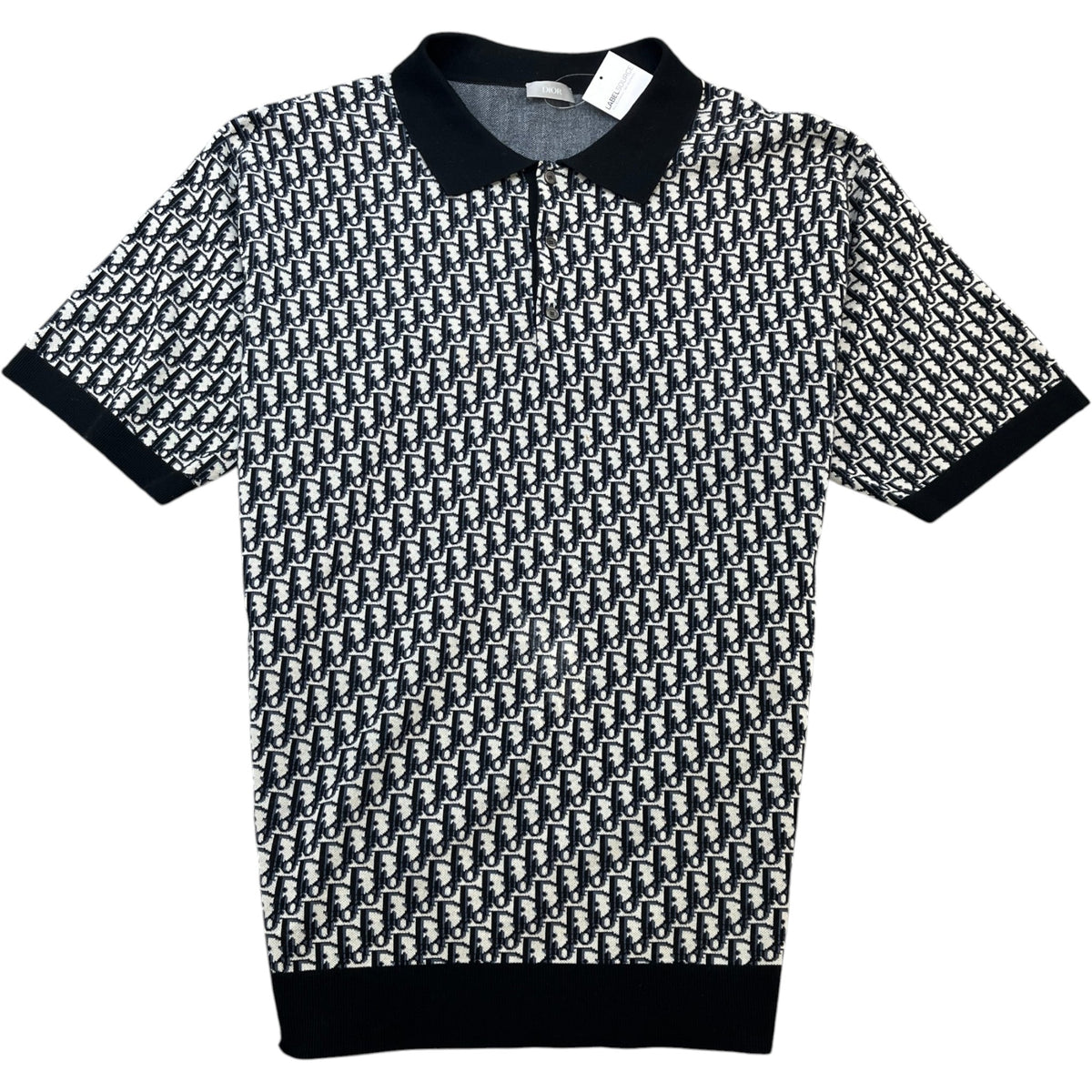 Men's Oblique Polo Shirt Black Size XXL - Photo 1