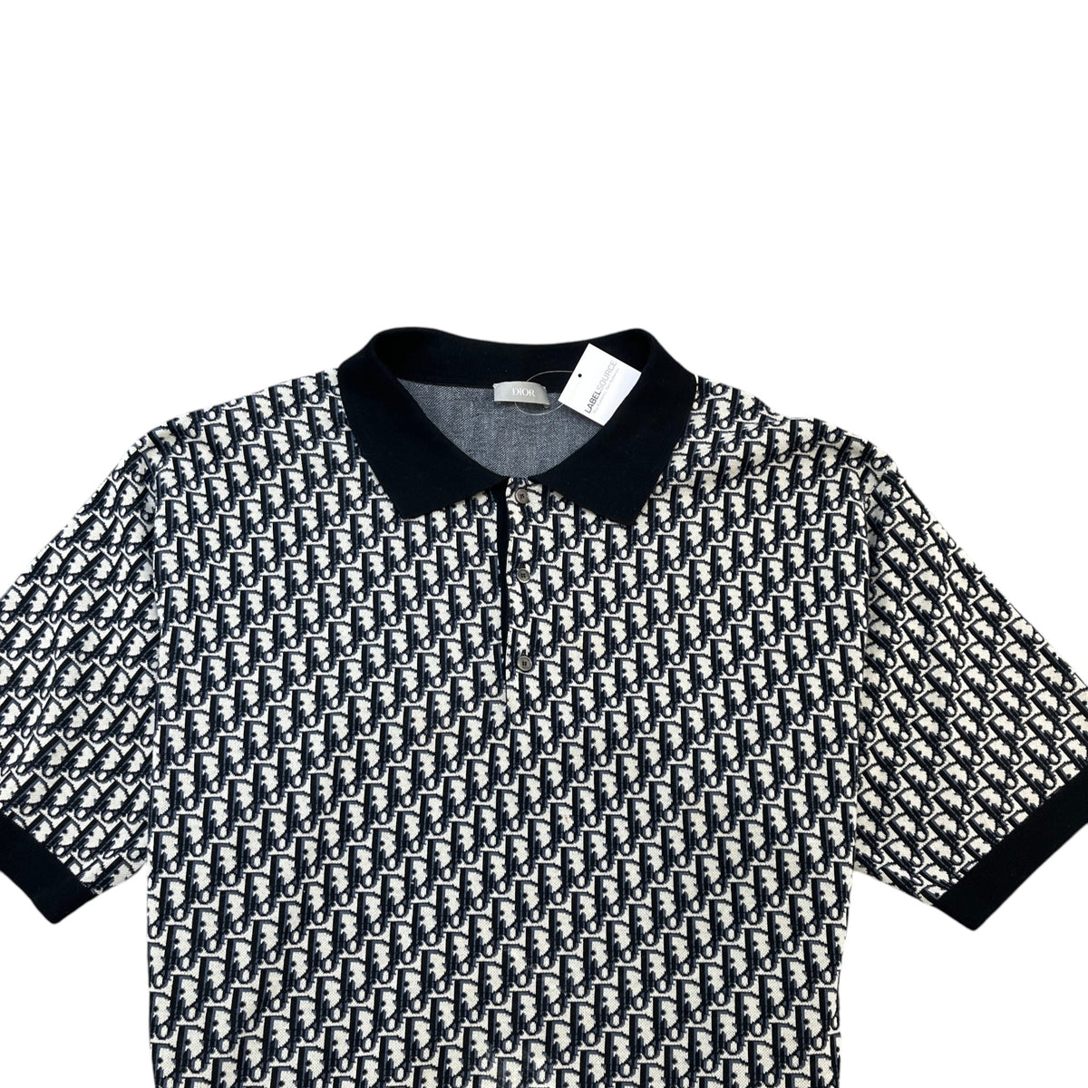Men's Oblique Polo Shirt Black Size XXL - Photo 5