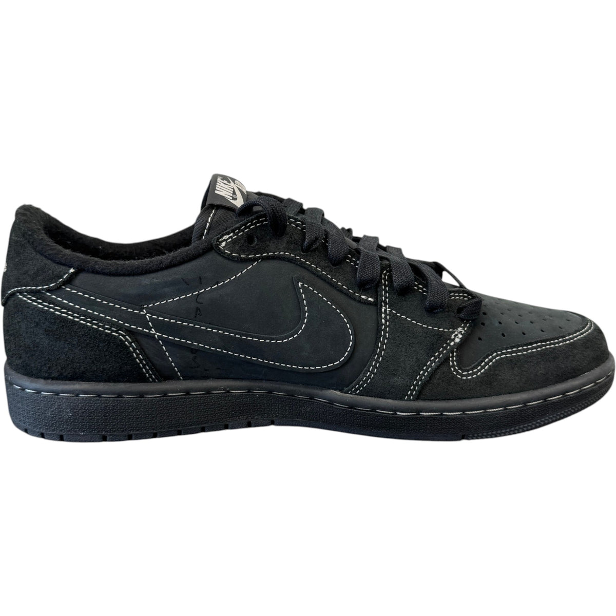 Men's Travis Scott x Air Jordan 1 Retro Low OG SP "Black Phantom" Low Trainers Black Size UK 10 / EU 44 - Photo 5