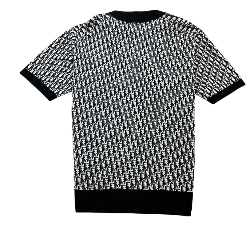 Men's Oblique Polo Shirt Black Size XXL