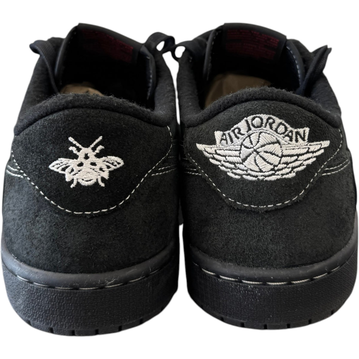 Men's Travis Scott x Air Jordan 1 Retro Low OG SP "Black Phantom" Low Trainers Black Size UK 10 / EU 44 - Photo 9