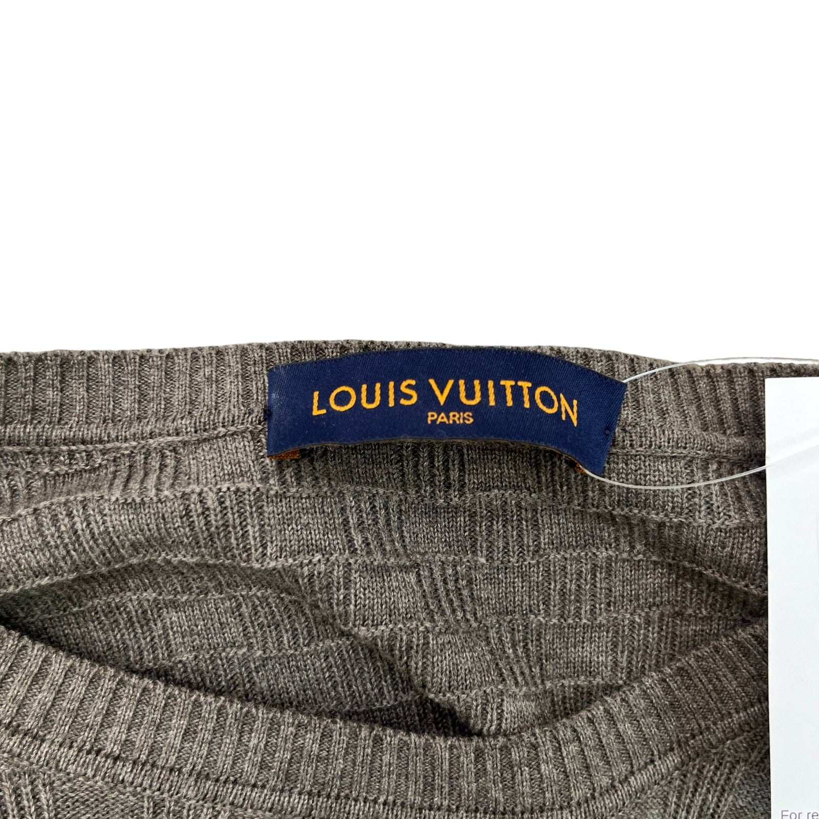 Men's Crewneck Damier Jumper Grey Size S - Photo 7