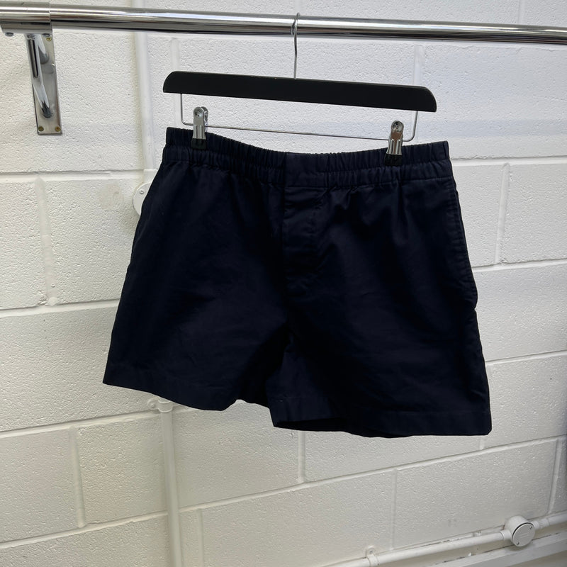 Women's Logo Embroidered Shorts Navy Size XL / UK 14