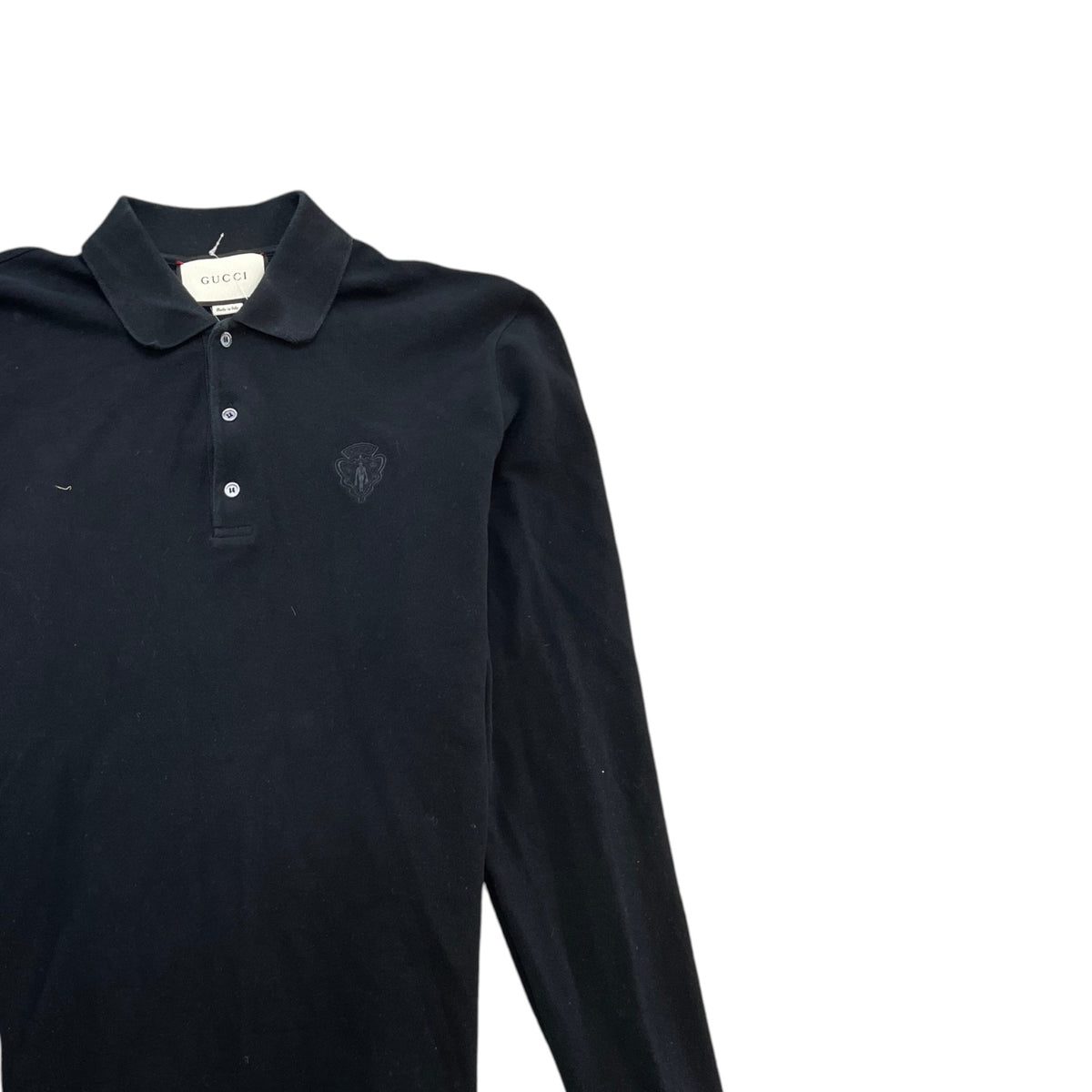 Men's Embroidered Logo Polo Shirt Black Size L - Photo 3