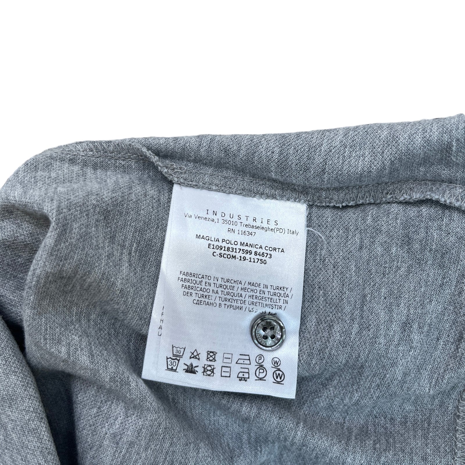 Men's Maglia Polo Shirt Grey Size S - Photo 6