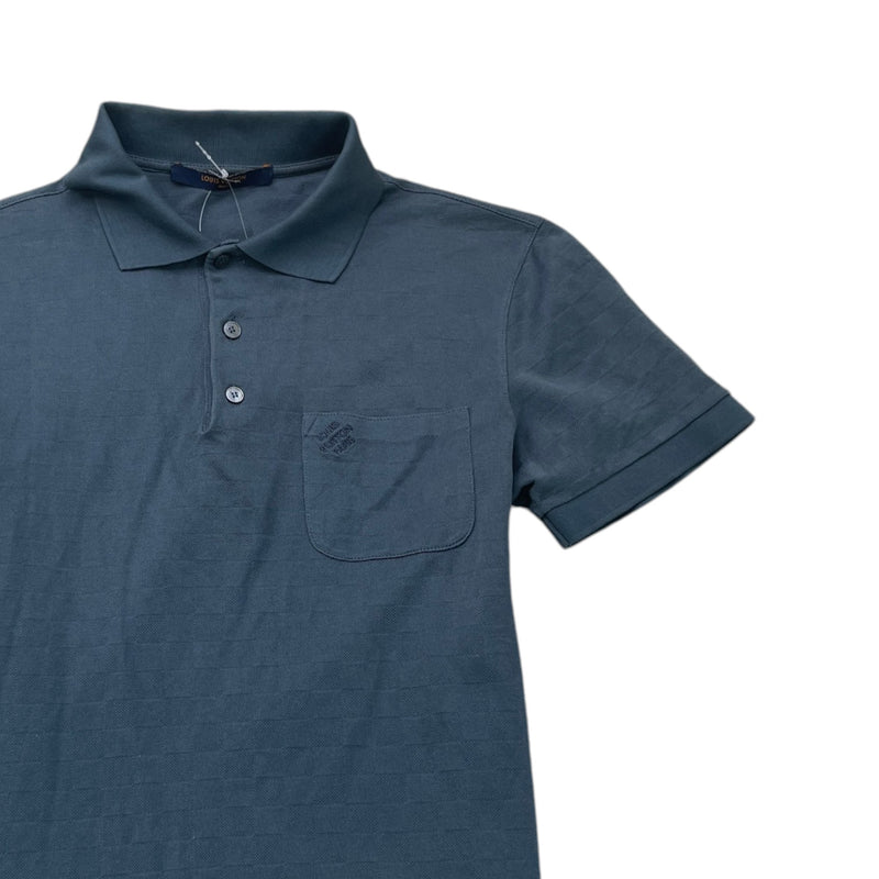 Men's Damier Polo Shirt Navy Size XS