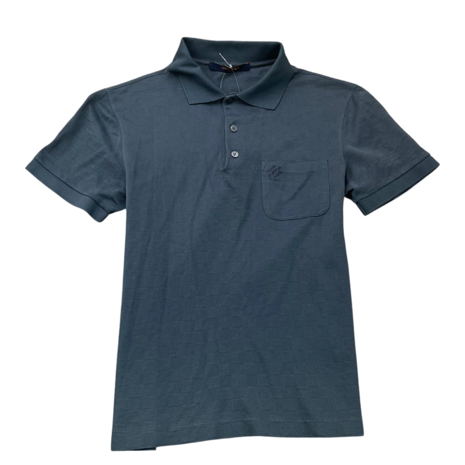 Men's Damier Polo Shirt Navy Size XS - Photo 1