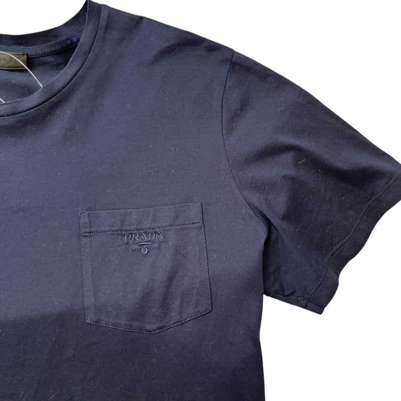 Men's Embroidered Logo T-Shirt Navy Size M
