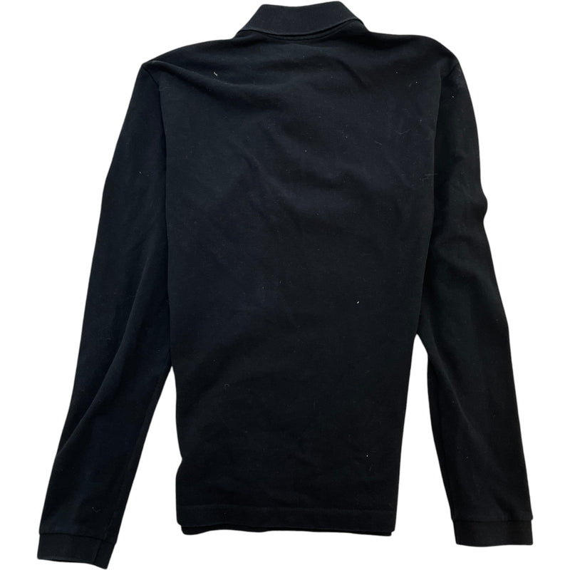 Men's Embroidered Logo Polo Shirt Black Size L