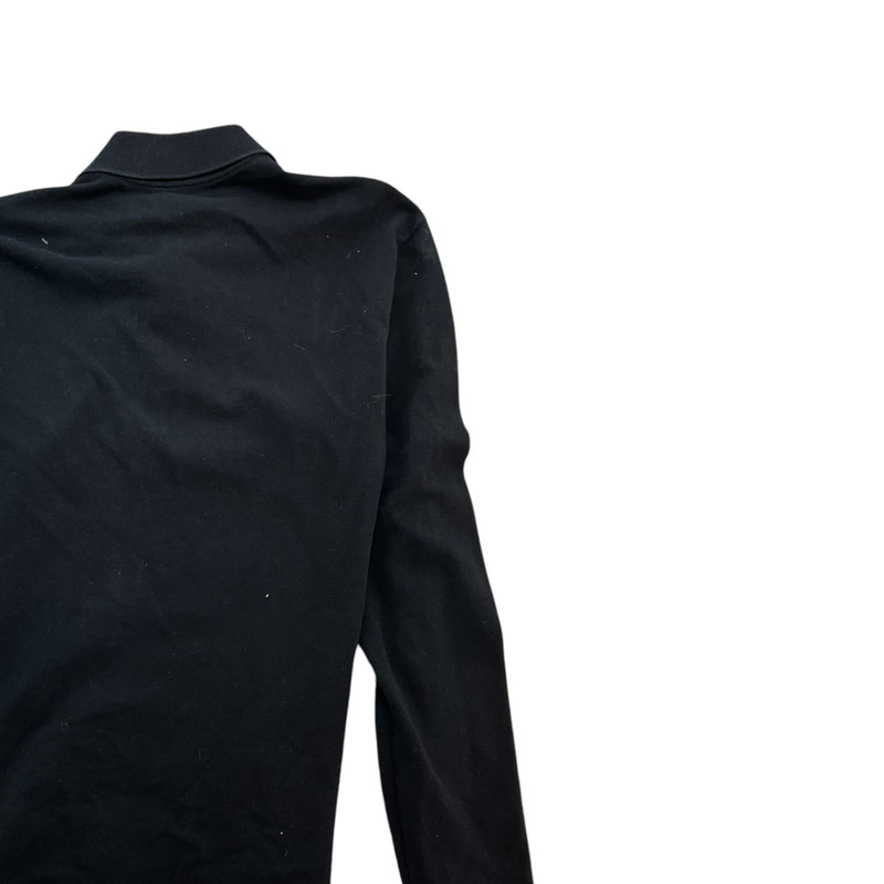 Men's Embroidered Logo Polo Shirt Black Size L
