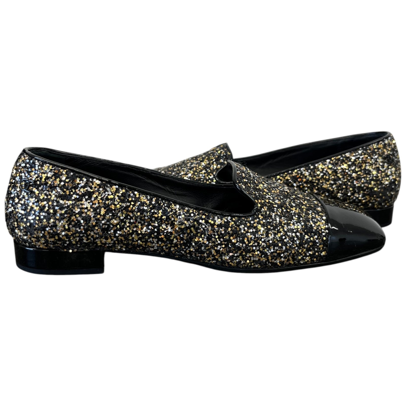 Women's Glitter Cap Toe Mules Black Size EU 38.5 / UK 5.5 - Photo 3