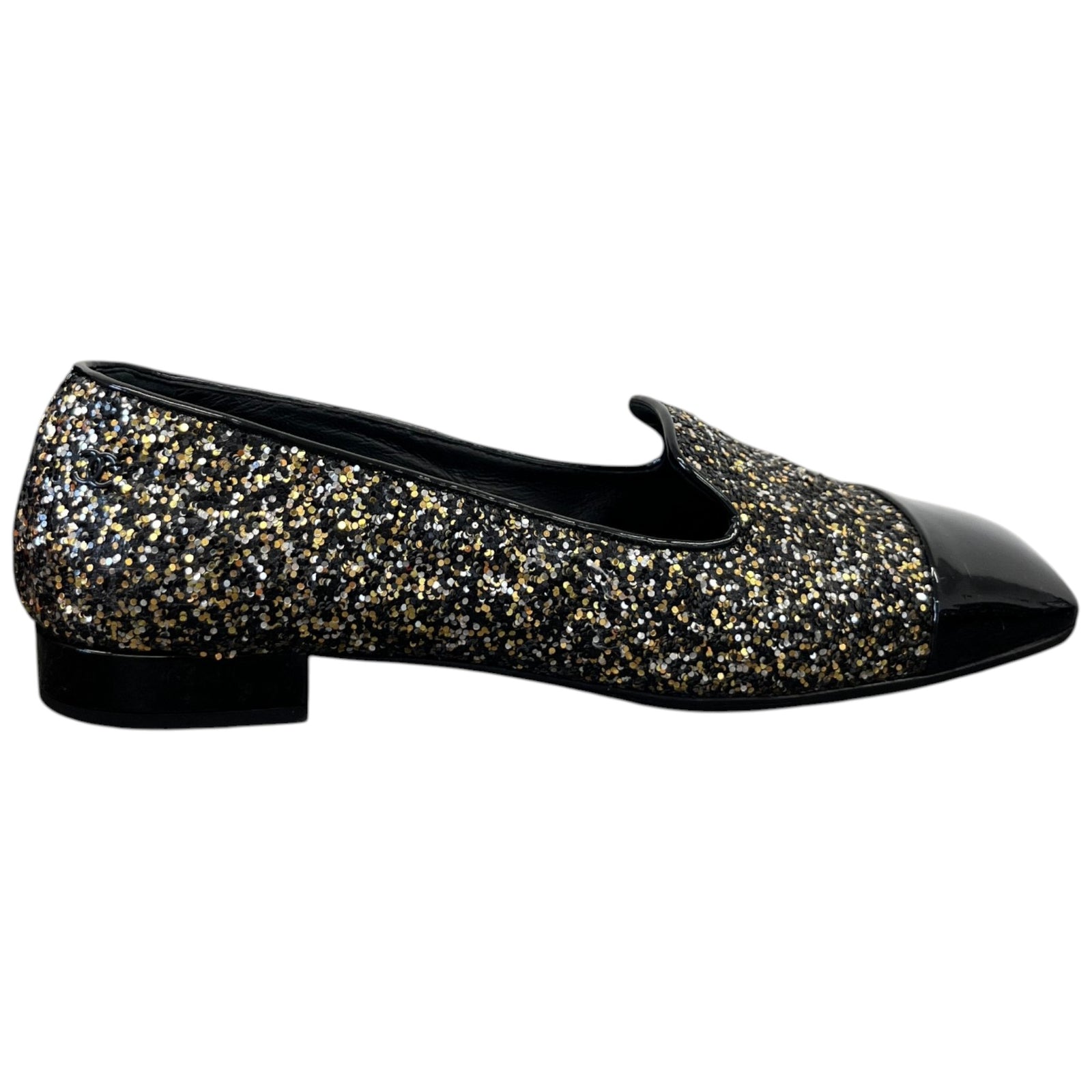 Women's Glitter Cap Toe Mules Black Size EU 38.5 / UK 5.5 - Photo 1